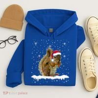 Funny Santa Squirrel Christmas Lights Animals Lover Gift Hoodie thumb 4