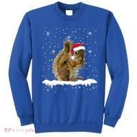 Funny Santa Squirrel Christmas Lights Animals Lover Gift Sweatshirt thumb 0