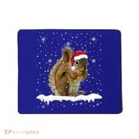 Funny Santa Squirrel Christmas Lights Animals Lover Gift Mousepad thumb 0