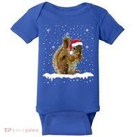 Funny Santa Squirrel Christmas Lights Animals Lover Gift Baby Bodysuit thumb 0