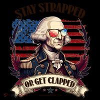 Funny Stay Strapped Or Get Clapped George Washington 1776 Coffee Mug thumb 5