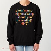 Funny Six Seven 6 7 Meme Teacher Reading Books 6-7 Women's Sweatshirt thumb 0