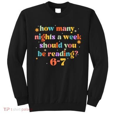 Funny Six Seven 6 7 Meme Teacher Reading Books 6-7 Sweatshirt
