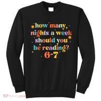 Funny Six Seven 6 7 Meme Teacher Reading Books 6-7 Sweatshirt thumb 0