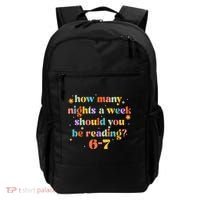 Funny Six Seven 6 7 Meme Teacher Reading Books 6-7 Backpack thumb 0