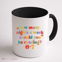 Funny Six Seven 6 7 Meme Teacher Reading Books 6-7 Coffee Mug thumb 1