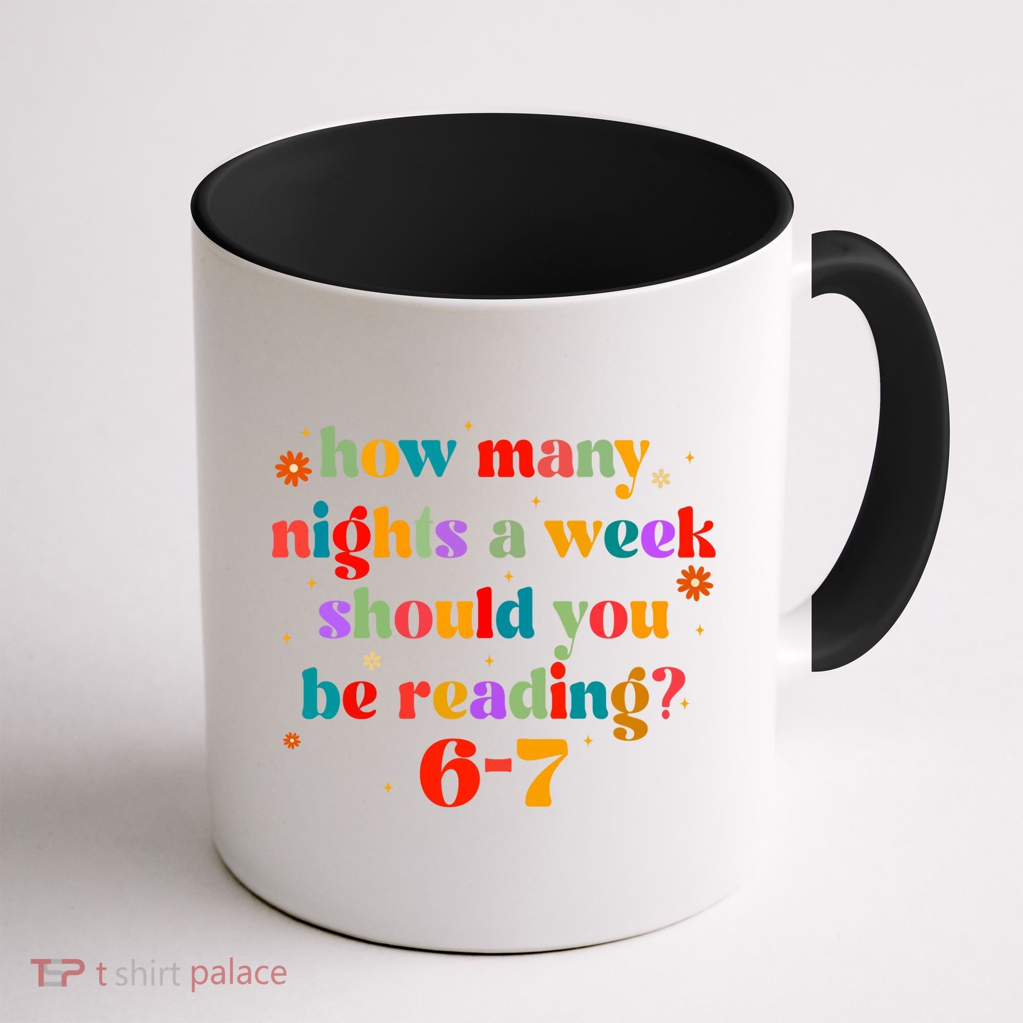 Funny Six Seven 6 7 Meme Teacher Reading Books 6-7 Coffee Mug