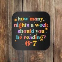 Funny Six Seven 6 7 Meme Teacher Reading Books 6-7 Coaster thumb 0