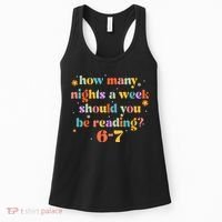 Funny Six Seven 6 7 Meme Teacher Reading Books 6-7 Women's Tank Top thumb 0