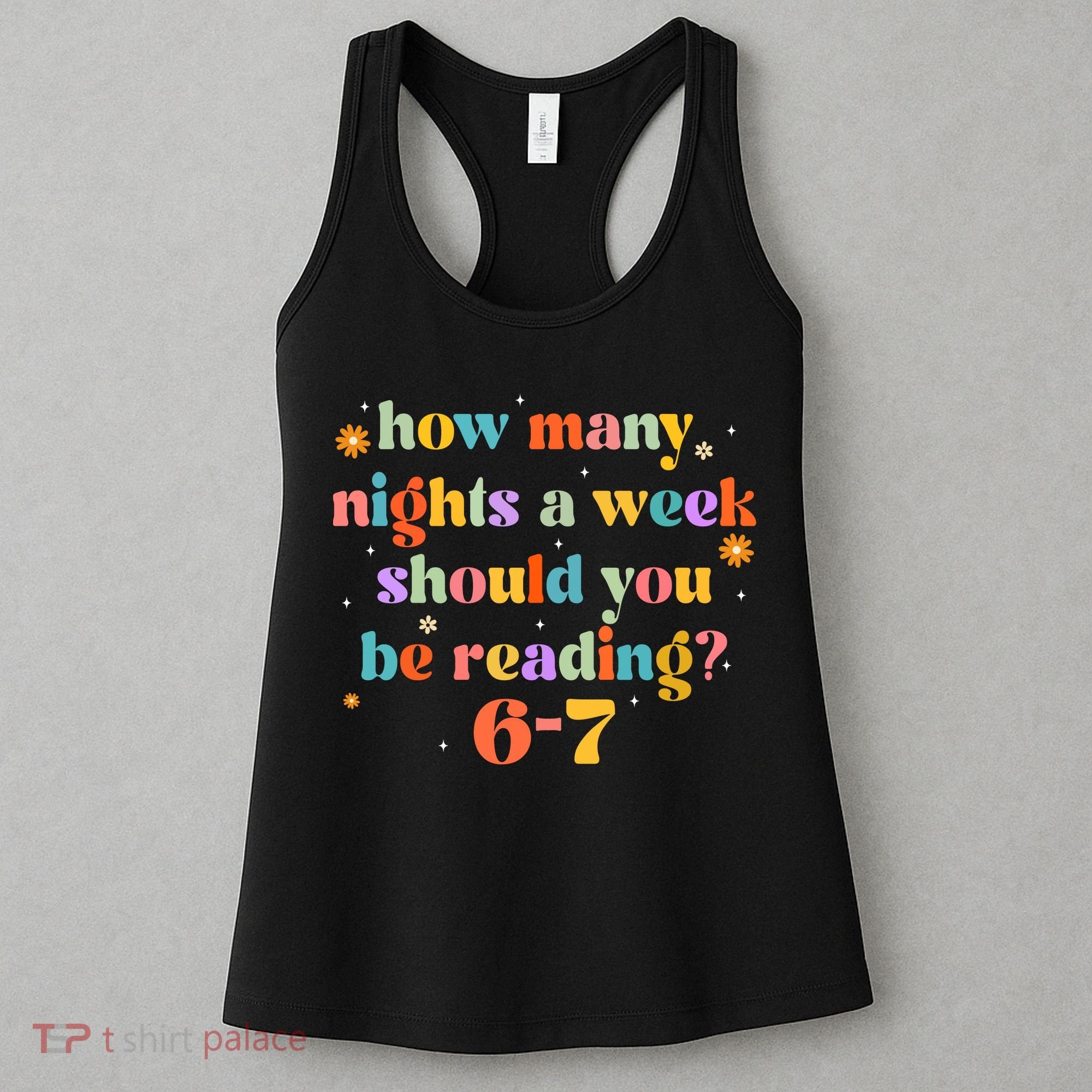 Funny Six Seven 6 7 Meme Teacher Reading Books 6-7 Women's Tank Top
