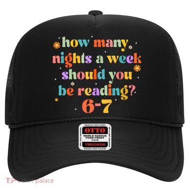Funny Six Seven 6 7 Meme Teacher Reading Books 6-7 Hat