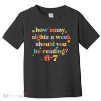 Funny Six Seven 6 7 Meme Teacher Reading Books 6-7 Toddler T-Shirt thumb 0