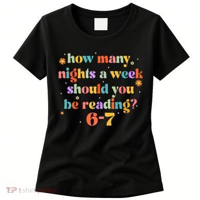 Funny Six Seven 6 7 Meme Teacher Reading Books 6-7 Women's T-Shirt