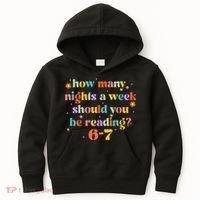 Funny Six Seven 6 7 Meme Teacher Reading Books 6-7 Kids Hoodie thumb 0