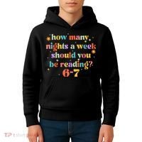 Funny Six Seven 6 7 Meme Teacher Reading Books 6-7 Kids Hoodie thumb 4