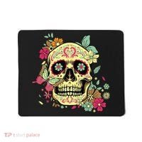 Floral Sugar Skull Dia de Los Muertos Dead   Mousepad thumb 0