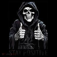Funny Skull Stay Positive Skeleton Halloween Motivational Kids Colorblock Raglan Jersey thumb 2