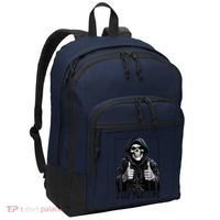 Funny Skull Stay Positive Skeleton Halloween Motivational Port Authority Basic Backpack thumb 0