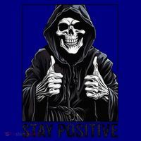 Funny Skull Stay Positive Skeleton Halloween Motivational Port Authority Basic Backpack thumb 2