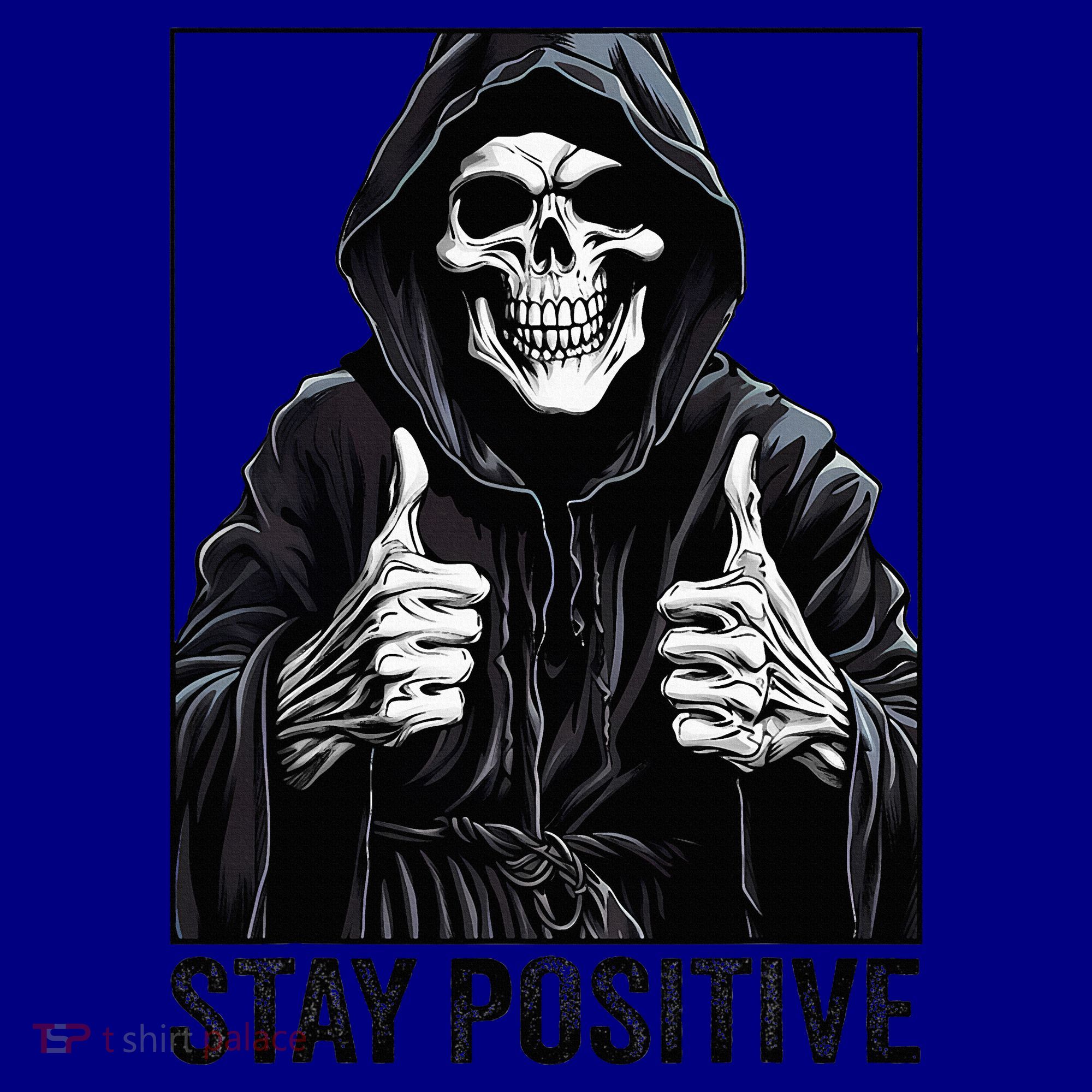 Funny Skull Stay Positive Skeleton Halloween Motivational Port Authority Basic Backpack