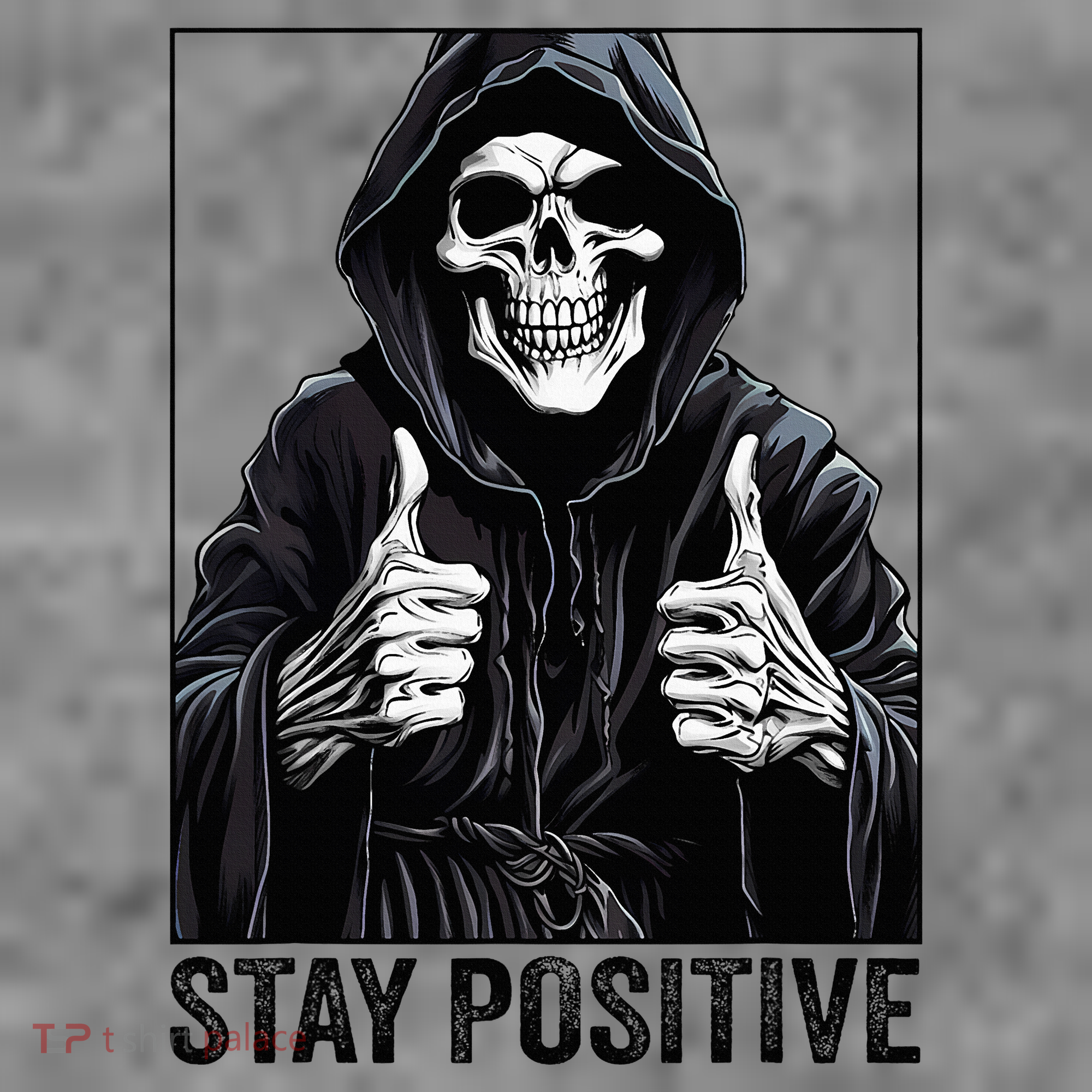 Funny Skull Stay Positive Skeleton Halloween Motivational Toddler Hoodie