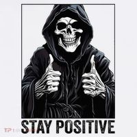 Funny Skull Stay Positive Skeleton Halloween Motivational Women's T-Shirt thumb 6