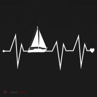 Funny Sailing Sailboat Sailor Heartbeat Heart Pulse Rate Ekg Gift Women's Hoodie thumb 2