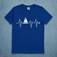 Funny Sailing Sailboat Sailor Heartbeat Heart Pulse Rate Ekg Gift T-Shirt thumb 5