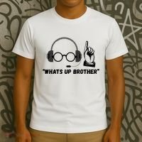 Funny Sketch Streamer Whats Up Brother T-Shirt thumb 3