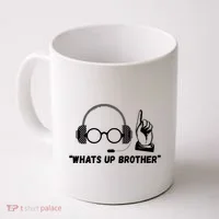 Funny Sketch Streamer Whats Up Brother Coffee Mug thumb 0