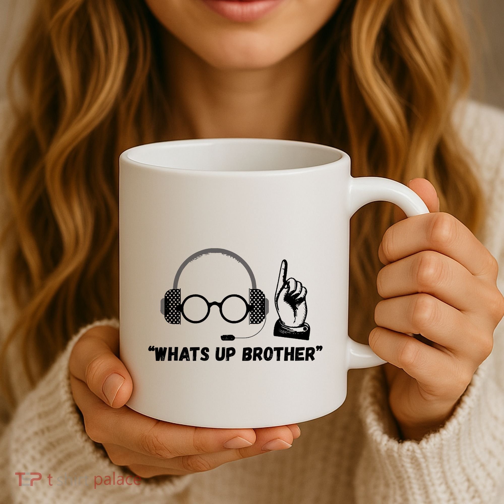 Funny Sketch Streamer Whats Up Brother Coffee Mug