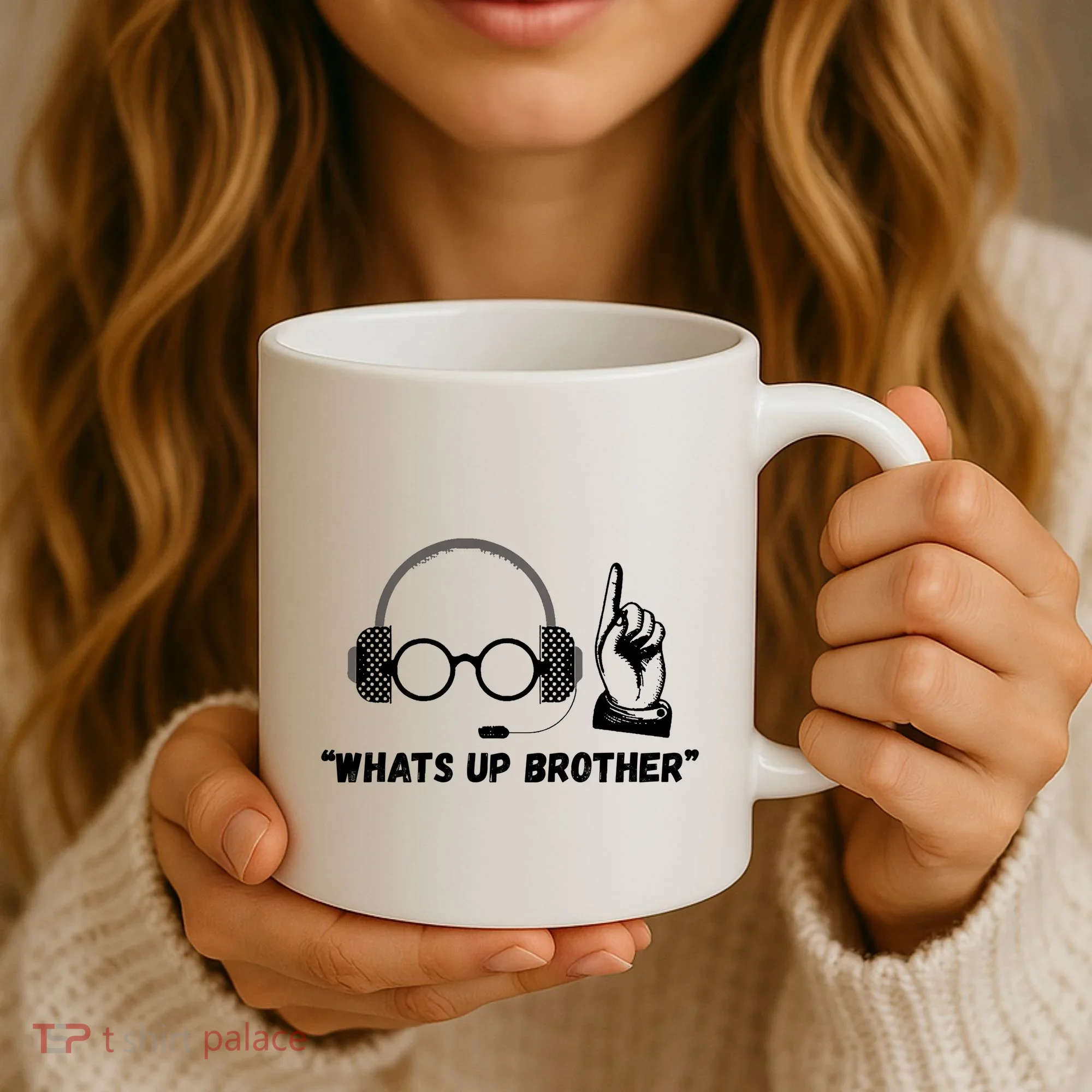 Funny Sketch Streamer Whats Up Brother Coffee Mug