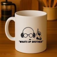 Funny Sketch Streamer Whats Up Brother Coffee Mug thumb 4