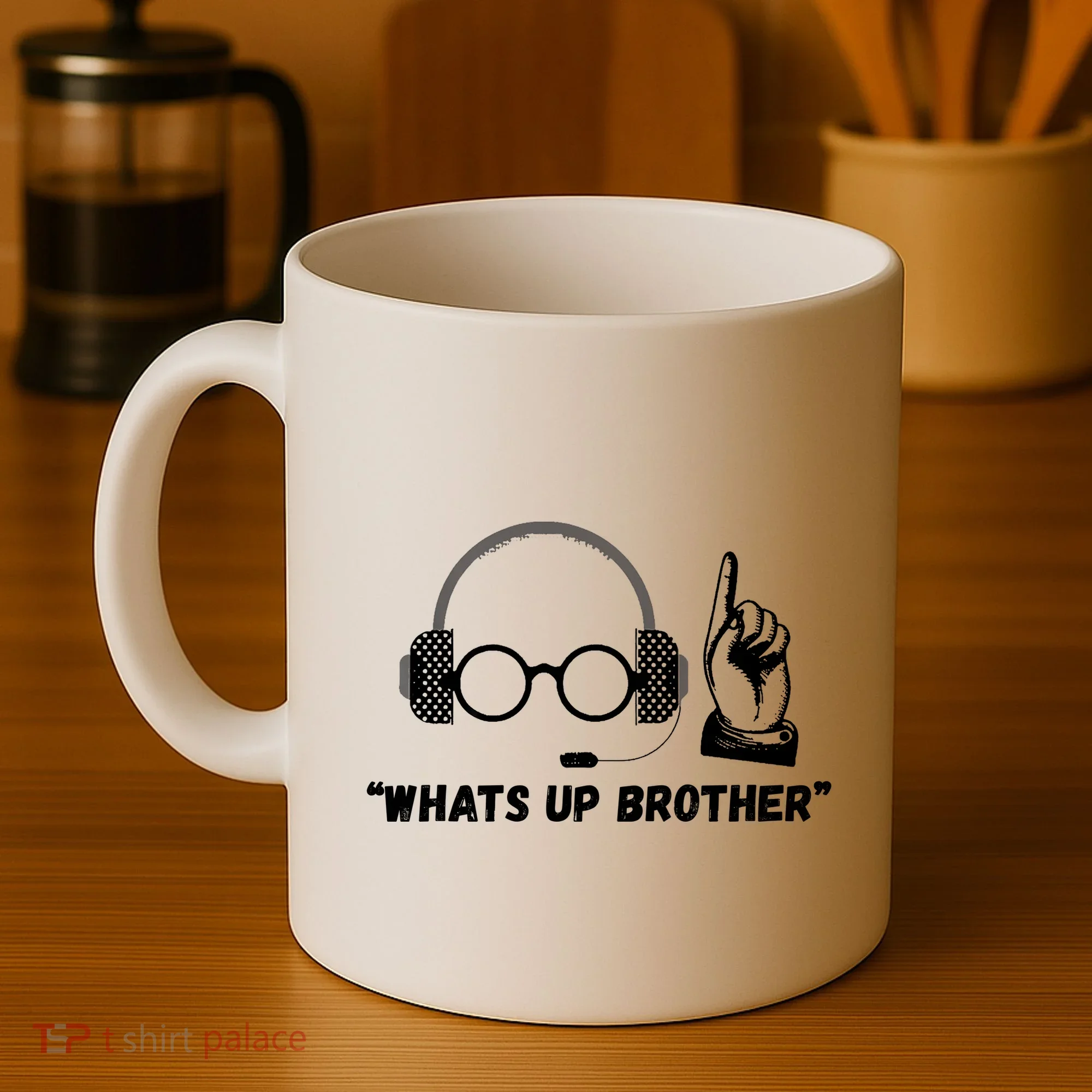 Funny Sketch Streamer Whats Up Brother Coffee Mug