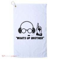 Funny Sketch Streamer Whats Up Brother Golf Towel thumb 0