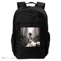 Funny Surprised Scared Cat Selfie With Sasquatsch Bigfoot Backpack thumb 0