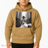 Funny Surprised Scared Cat Selfie With Sasquatsch Bigfoot Hoodie thumb 2