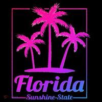 Florida Sunshine State Retro Look USA-Made Doggie Bandana thumb 2