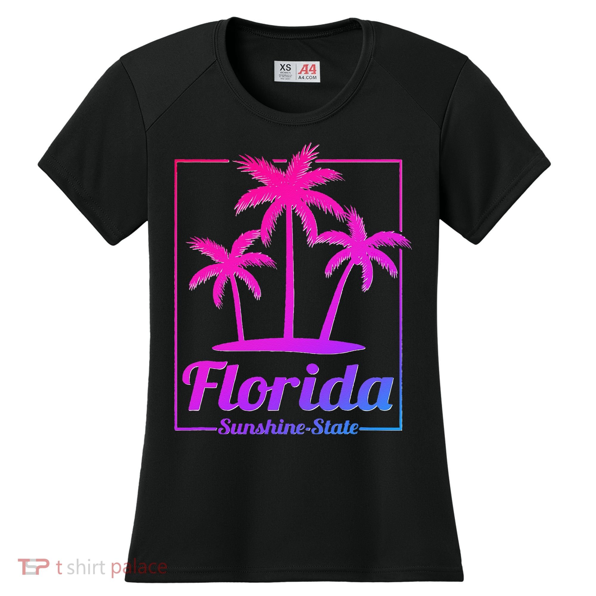 Florida Sunshine State Retro Look Women's Cooling Performance Crew T-Shirt
