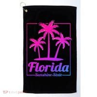 Florida Sunshine State Retro Look Golf Towel thumb 0