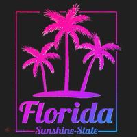 Florida Sunshine State Retro Look Golf Towel thumb 3