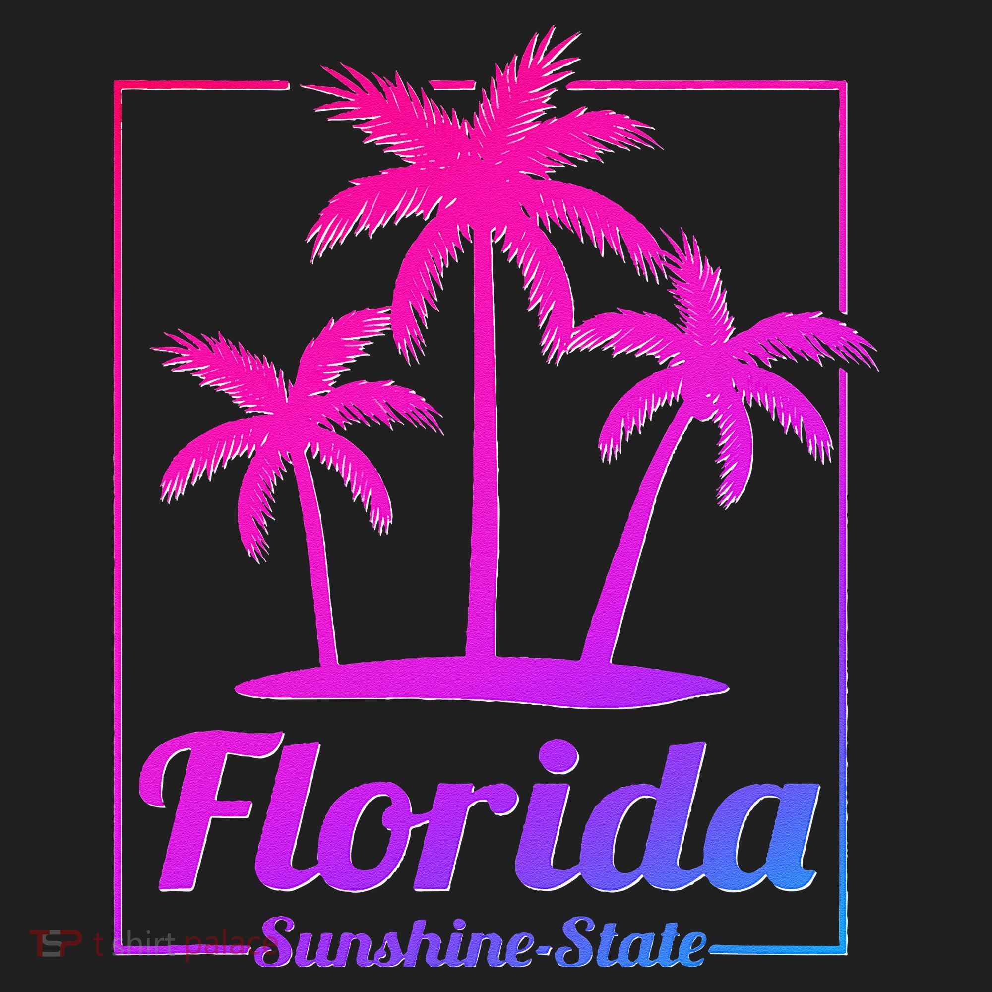 Florida Sunshine State Retro Look Golf Towel