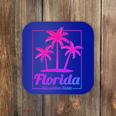 Florida Sunshine State Retro Look Coaster