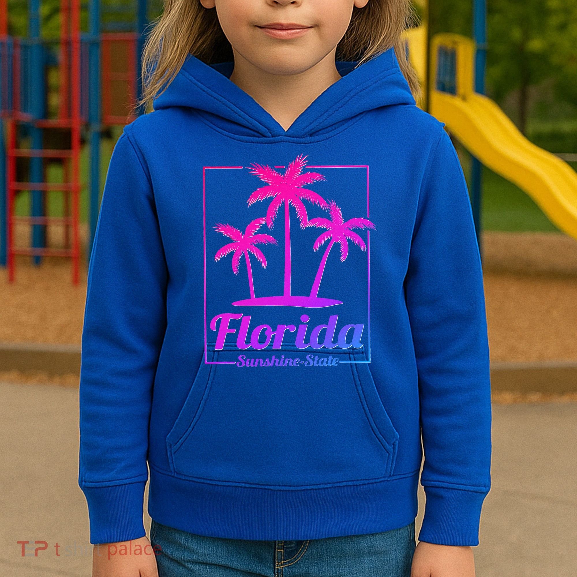 Florida Sunshine State Retro Look Kids Hoodie