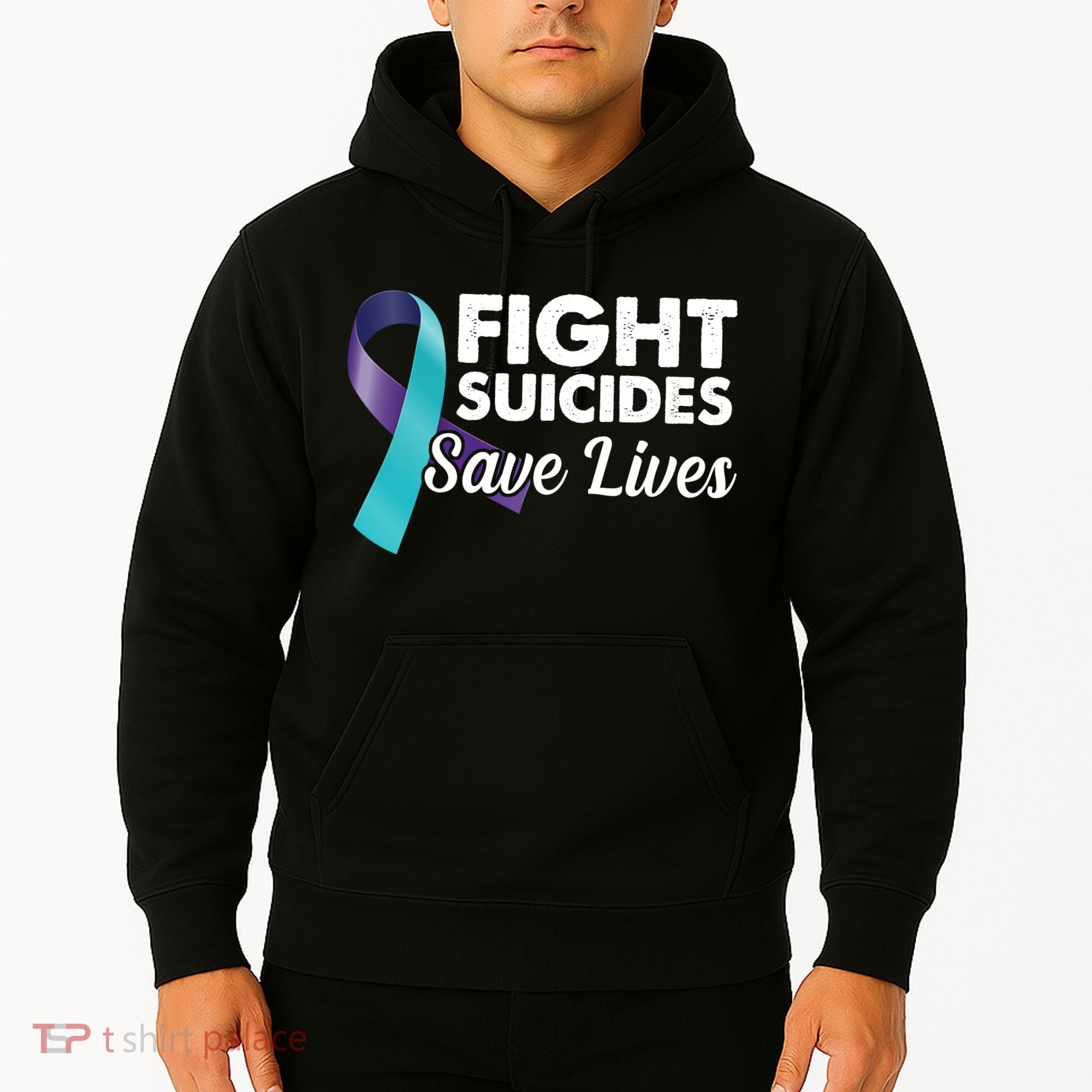 Fight Suicides Save Lives Ribbon Awareness Hoodie