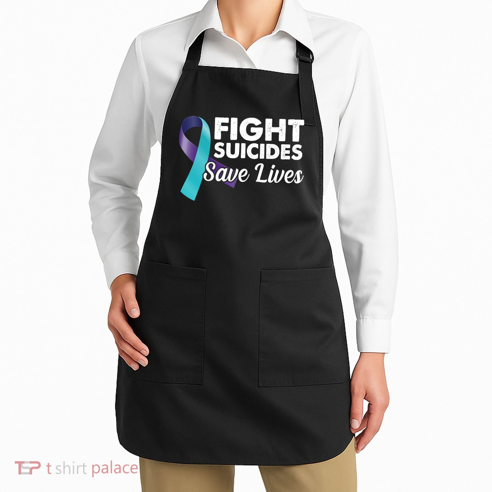 Fight Suicides Save Lives Ribbon Awareness Apron
