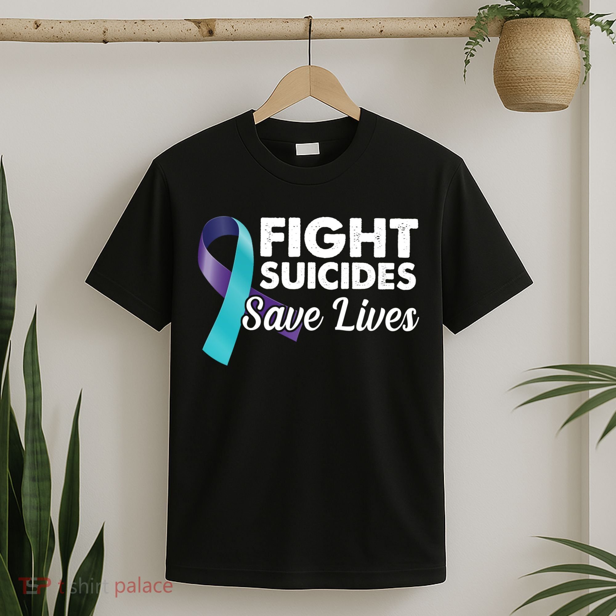 Fight Suicides Save Lives Ribbon Awareness T-Shirt
