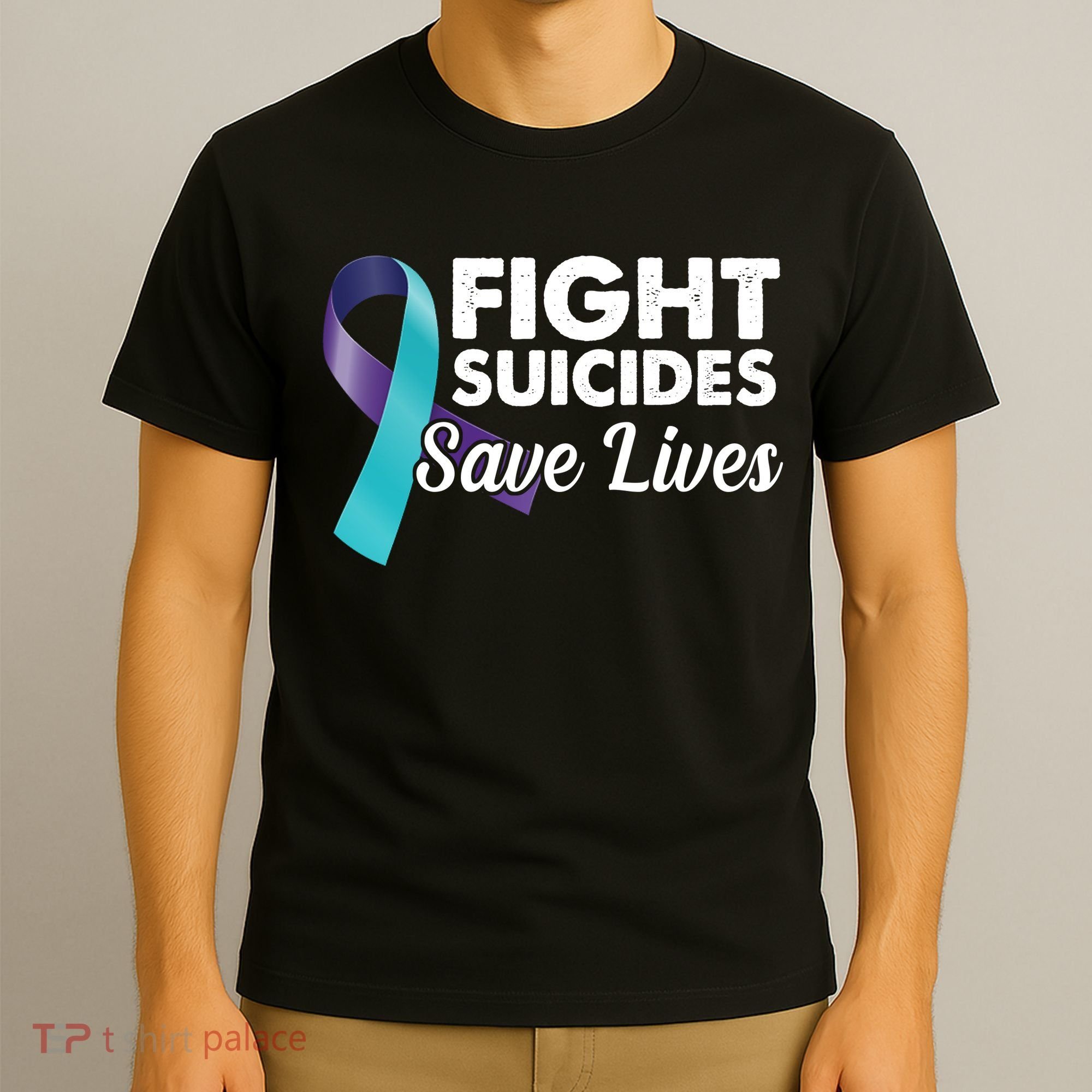 Fight Suicides Save Lives Ribbon Awareness T-Shirt