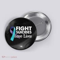 Fight Suicides Save Lives Ribbon Awareness Button thumb 0