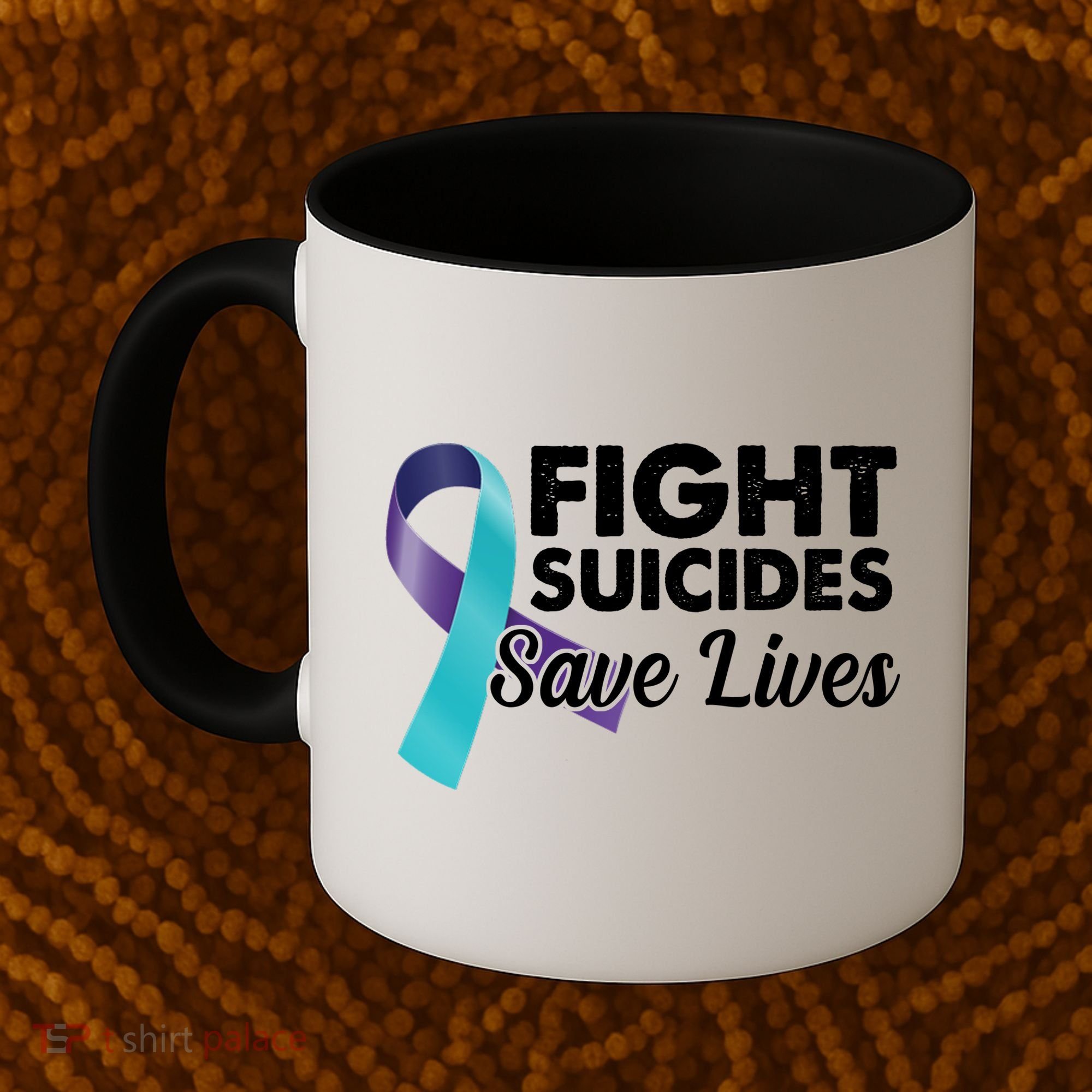 Fight Suicides Save Lives Ribbon Awareness Coffee Mug